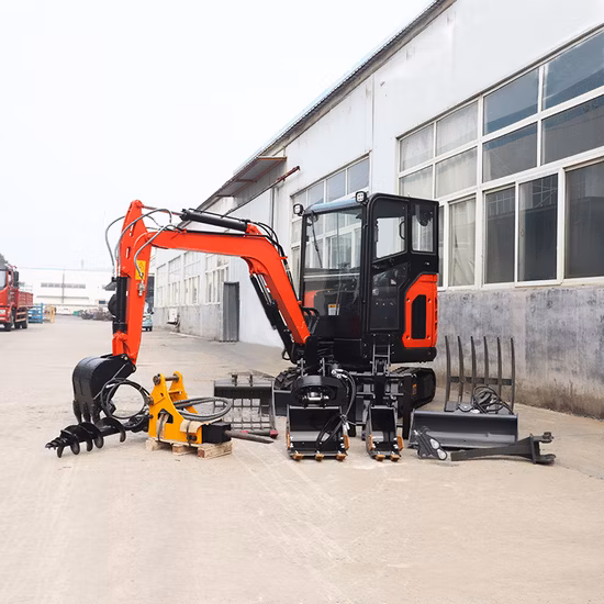 Fabricante de China, venta al por mayor, excavadoras de orugas Euro 5/EPA de 1,8 toneladas, 1 tonelada, 2 toneladas, 3 toneladas, microexcavadora pequeña, ensacadora hidráulica Kubota, precio de miniexcavadora, envío gratis