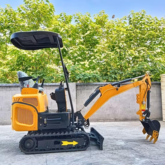 Miniexcavadora Wolf de 1 tonelada We10 Excavadora excavadora para granja